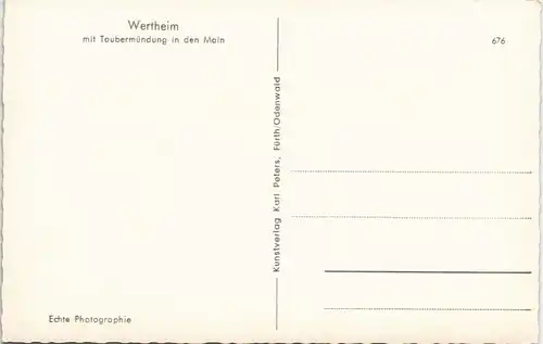 Ansichtskarte Wertheim Stadt, Bahnhof - colorierte Foto AK 1959