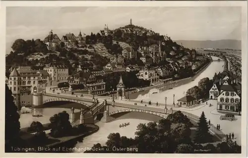 Ansichtskarte Tübingen Stadtpartie - Künstlerkarte Fotokunst 1929