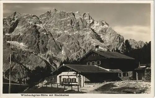 Ansichtskarte .Bayern Wimbachgries-Hütte mit Hochkalter Bayern 1940