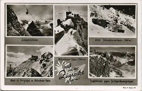 Ansichtskarte Grainau Mehrbild-AK 5 Foto-Ansichten 1955