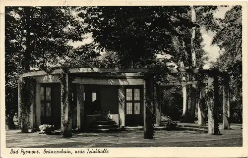 Ansichtskarte Bad Pyrmont Hain an der neuen Trinkhalle 1959