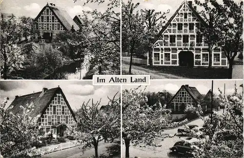 _allgemein Schleswig Holstein Mehrbildkarte 4 Fotos Häuser Im Alten Land 1966