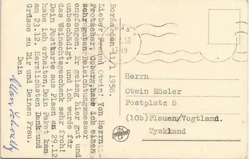 Postcard Borås BORÅS Stora Torget med Rådhuset 1958