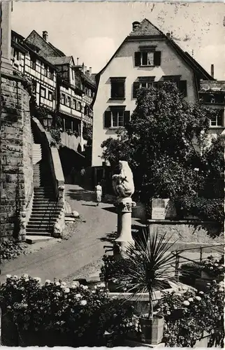 Ansichtskarte Meersburg Partie am Bären-Brunnen 1960