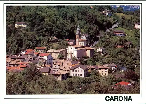 Ansichtskarte Carona TI Panorama-Ansicht, Nucieo, Switzerland 2000