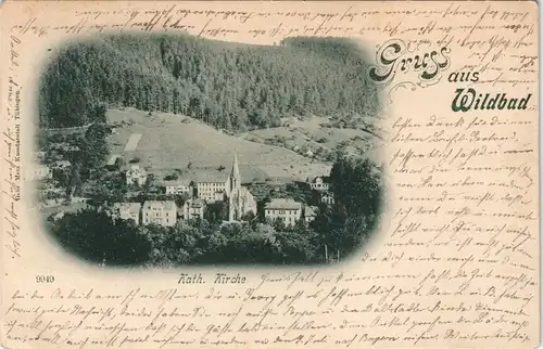 Ansichtskarte Bad Wildbad Stadt, kat. Kirche 1901