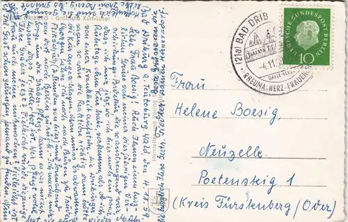 Ansichtskarte Bad Driburg Partie an den Kurhäuser 1959