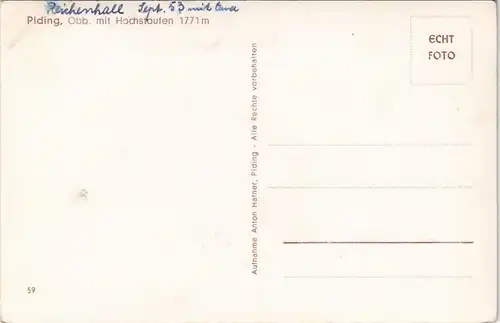 Ansichtskarte Piding Ortsstrassen Partie 1953