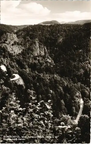 Schwarzwald (Mittelgebirge) Schlüchttal Straße nach BERAU 1960