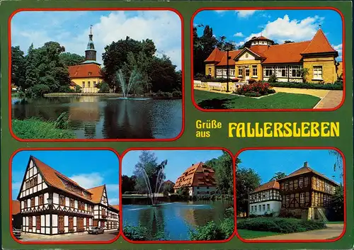 Fallersleben-Wolfsburg Mehrbild-AK mit 5 Stadtteilansichten 1989