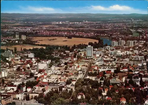 Ansichtskarte Offenbach (Main) Luftbild Stadt Panorama vom Flugzeug aus 1975