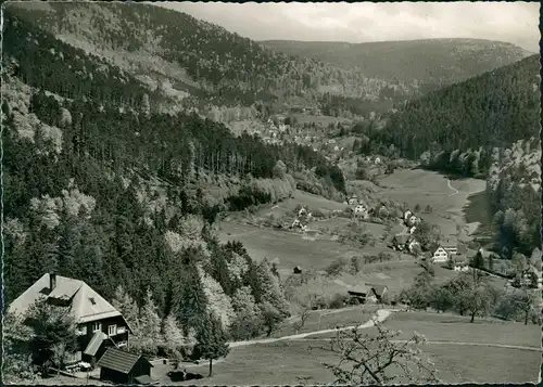 Ansichtskarte Bad Herrenalb Schwarzwald Panorama mit Wanderheim 1962