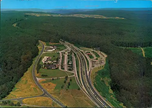 Rohrbrunn-Weibersbrunn Autobahnraststätte Spessart Rasthaus Flugzeug  1970