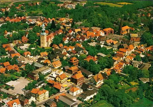 Ansichtskarte Quakenbrück Luftaufnahme Gesamtansicht vom Flugzeug aus 1990