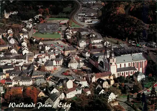 Ansichtskarte Prüm Luftbild Waldstadt Eifel vom Flugzeug aus 1990