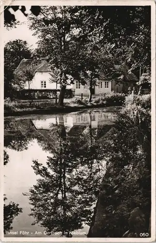 Nieblum (Nordseebad) Niblum / Njiblem Am Dorfteich - Insel Föhr 1954