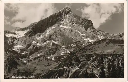 Ansichtskarte Grainau Alpspitze, Sonderstempel 1953