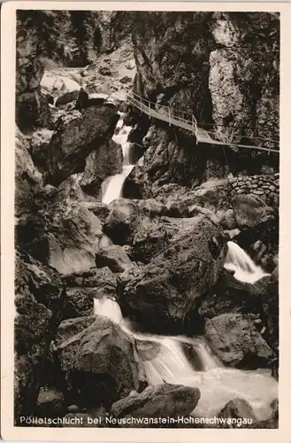 Ansichtskarte Schwangau Pöllatschlucht 1952