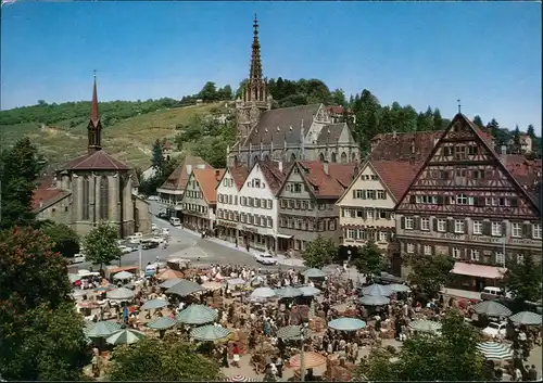 Ansichtskarte Esslingen Marktplatz Markt-Treiben 1978