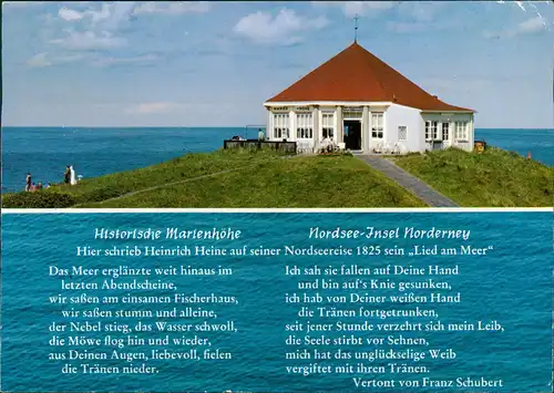 Norderney Historische Marienhöhe, Text Vertont Franz Schubert 1991