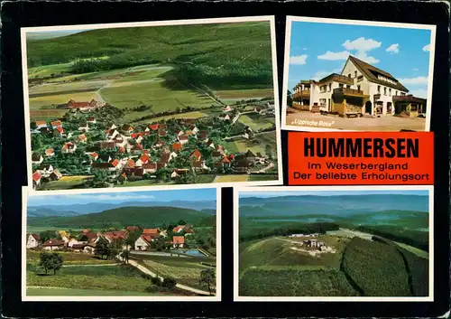 Hummersen (Weserbergland)-Lügde (Westfalen) Pension Luftaufnahme 1976