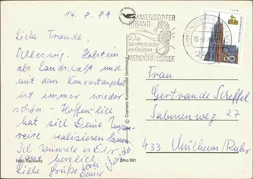 Ansichtskarte .Niedersachsen Mehrbildkarte Romantische Friesenhäuser 1989