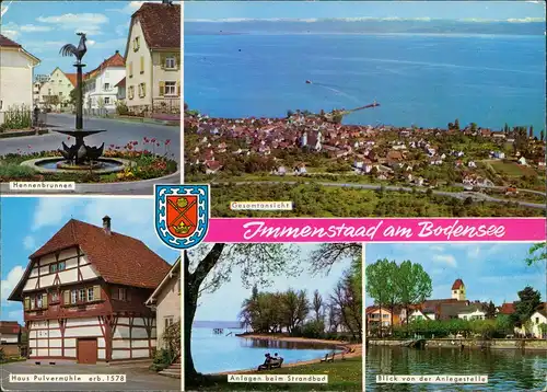 Immenstaad a. Bodensee Mehrbild-AK mit, Hennenbrunnen, Pulvermühle uvm. 1969