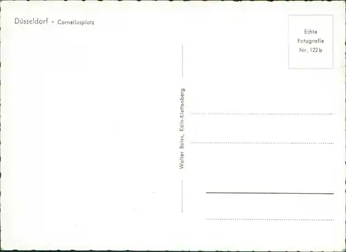 Ansichtskarte Düsseldorf Partie am Corneliusplatz 1960