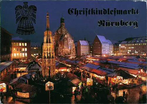Nürnberg Christkindles-Markt, Weihnachtsmarkt, Totalansicht 2016