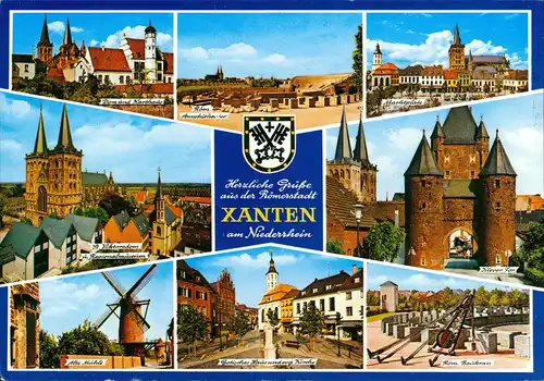 Ansichtskarte Xanten Mehrbildkarte mit div. Stadtteilansichten 1990