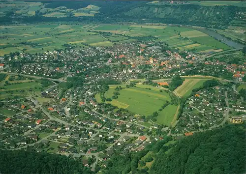 Ansichtskarte Obrigheim Luftaufnahme Gesamtansicht vom Flugzeug aus 1980