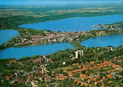 Ansichtskarte Ratzeburg Luftbild Insel-Stadt vom Flugzeug aus 1980