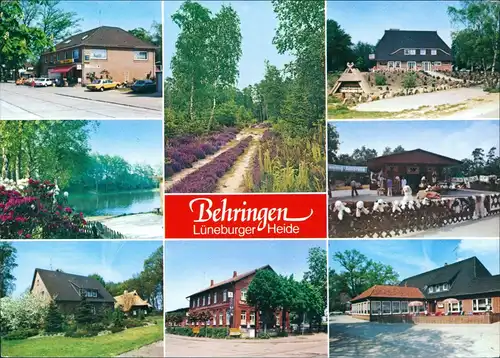 Behringen-Bispingen Mehrbildkarte mit div. Ansichten, Lüneburger Heide 1997