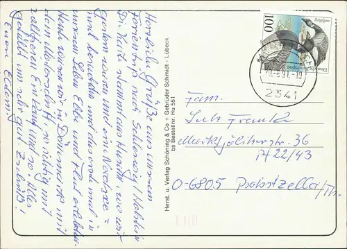 Ansichtskarte Husum Mehrbildkarte Das Tor Zur Halligwelt, 9 Ansichten 1991