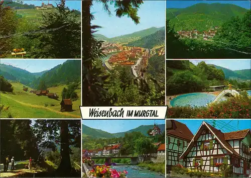 .Baden-Württemberg Weisenbach IM MURGTAL Schwarzwald Mehrbildkarte 1987