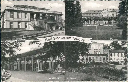 Bad Soden (Taunus) Mehrbild-AK mit 4 Foto-Ansichten, Taunus Region 1961