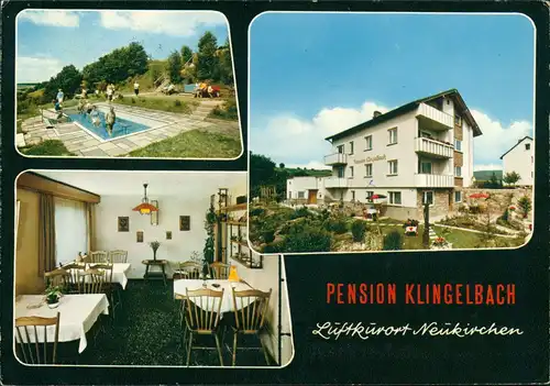Neukirchen (Knüll) Mehrbild-AK Pension Haus Klingelbach Inh. A. Prior 1969