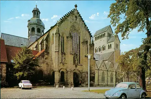 Ansichtskarte Hildesheim Dom davor Auto Volkswagen VW Käfer 1970