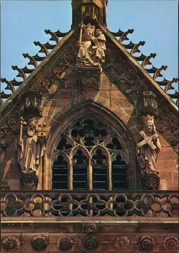Ansichtskarte Basel Westgiebel Basler Münster 1980