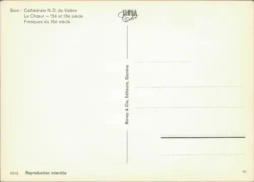 Ansichtskarte Sion/Sitten Sion - Cathédrale N. D. de Valère 1980