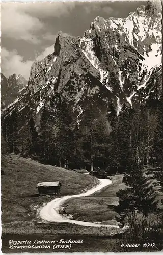 Ansichtskarte Mittenwald Partie am Lautersee 1956