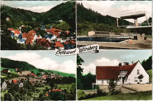 Ansichtskarte Wirsberg (Oberfranken) Stadt, Schwimmbad, Haus 1959