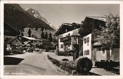 Ansichtskarte Obergrainau-Grainau Straßenpartie 1953