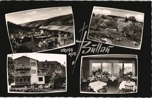 Ansichtskarte Bullau-Erbach (Odenwald) 4 Bild: Stadt und Pension 1967