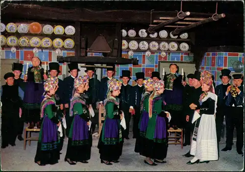 Ansichtskarte Scheeßel Alte Volkstracht Heimatverein Ehrentanz im Flett 1970