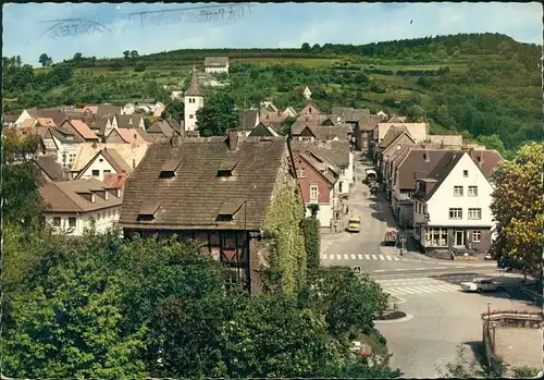 Bodenwerder-Polle Panorama-Ansicht Strasse aus der Vogelschau 1971
