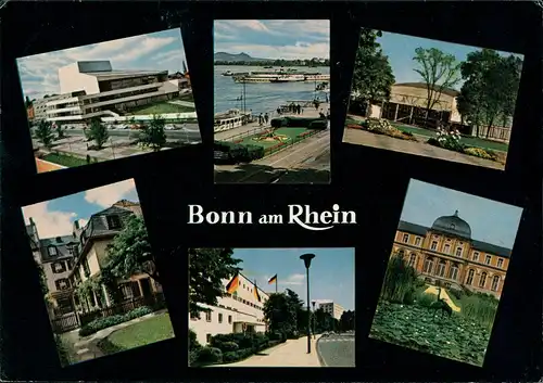 Ansichtskarte Bonn Mehrbild-AK Theater, Beethovenhalle, Schloss uvm. 1970
