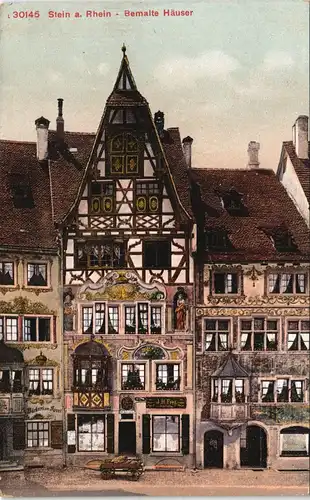 Ansichtskarte Stein am Rhein Partie an den bemalten Häusern 1909