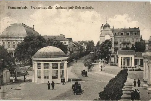 Postcard Franzensbad Františkovy Lázně Kaiserstraße 1912