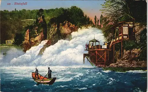 Ansichtskarte Neuhausen am Rheinfall Rheinfall, Aussichtspunkt 1912